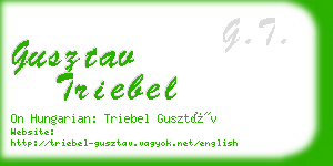 gusztav triebel business card